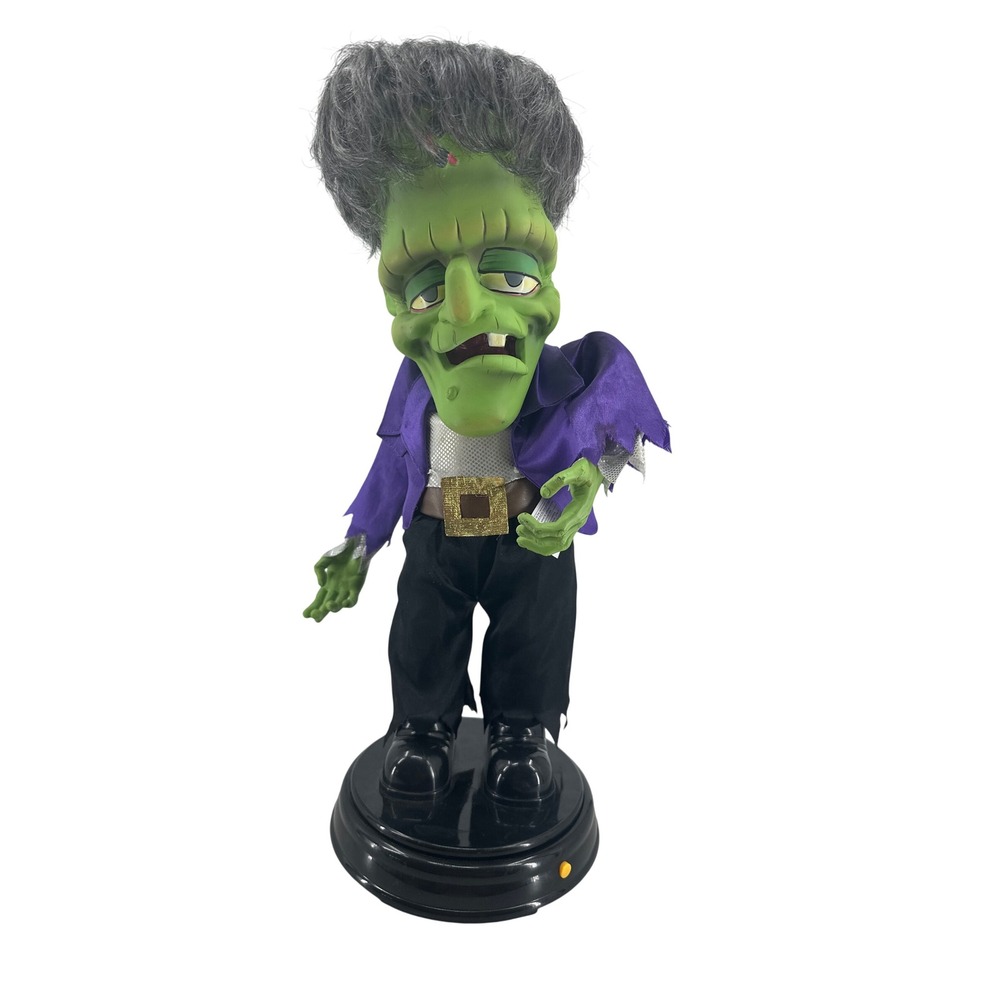 Gemmy Frankenstein VTG Animated Dancing Singing Halloween Figure 18" Tested